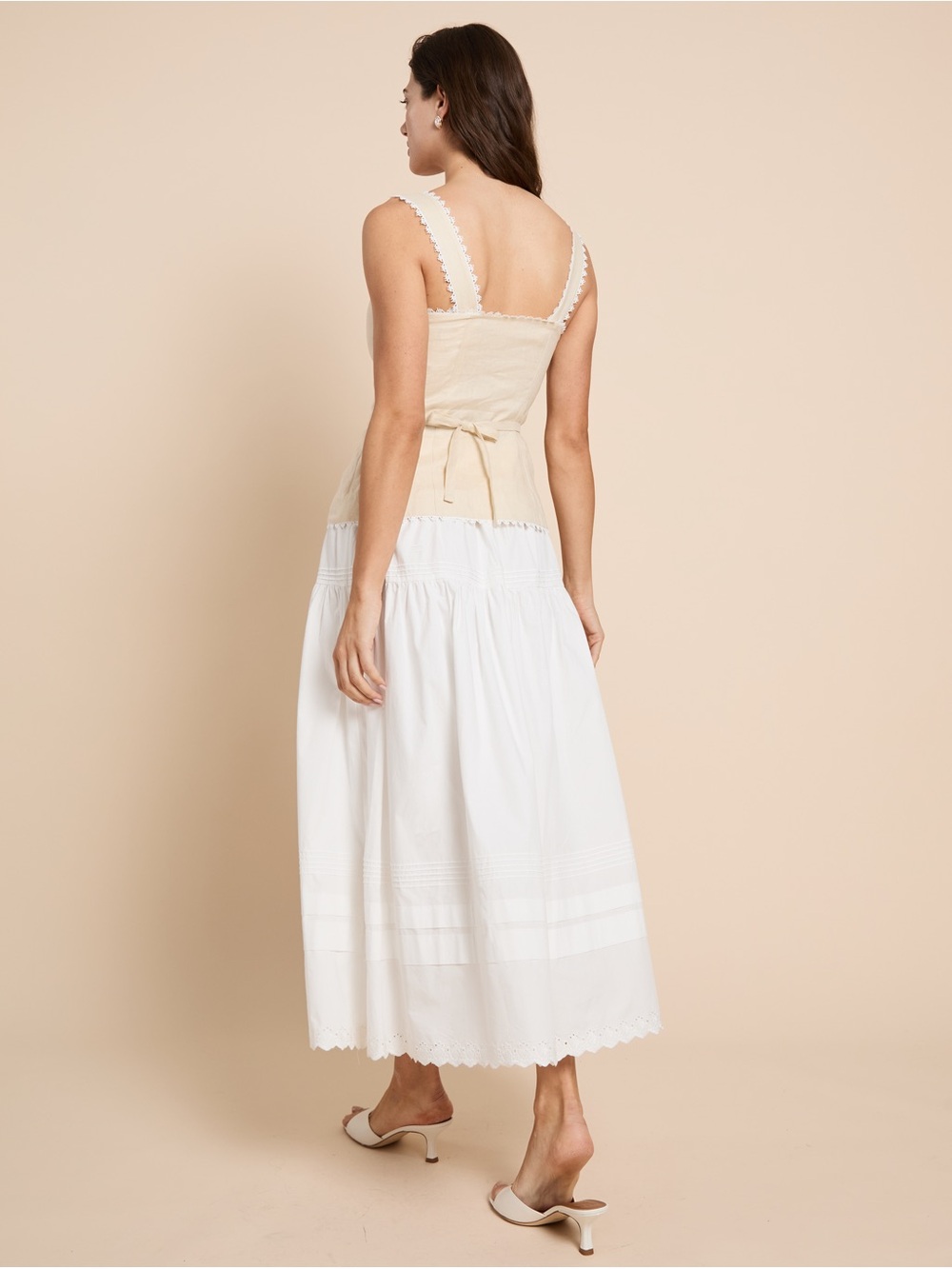 Few Moda Beth White Cotton Lace Maxi Skirt Size 0 NWT - Picture 5 of 7